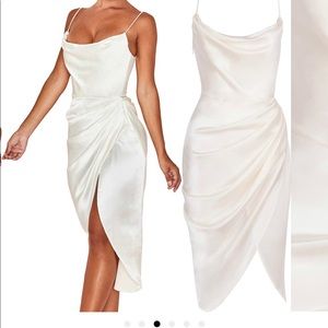 House of CB Reva Satin Dress in L+